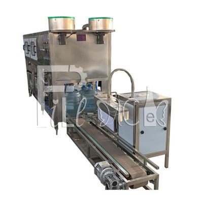Καθαρή μηχανή πλήρωσης μπουκαλιών νερό PLC 300BPH 18.9L αντιδιαβρωτική