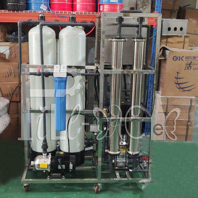 Μηχανή επεξεργασίας πόσιμου νερού αντίστροφης όσμωσης RO 500LPH Monoblock με το φίλτρο FRP