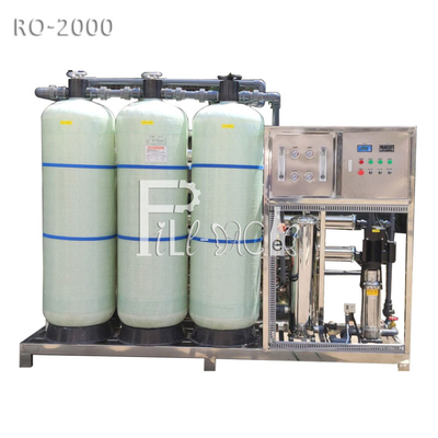 2000LPH πόσιμος αποστειρωτής συστημάτων καθαρισμού αντίστροφης όσμωσης μηχανών RO κατεργασίας ύδατος UV