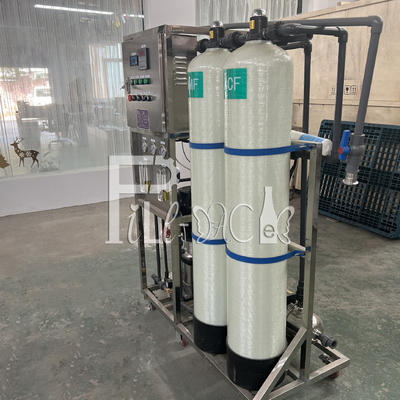 500LPH μηχανή κατεργασίας ύδατος πόσιμου νερού RO με τη μεμβράνη 4040