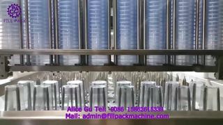 2227 J119 In-Line 8-Station Cup Πλυντήριο, Γέμισμα και Στεγανοποίηση μεμβράνης σε Ρολό