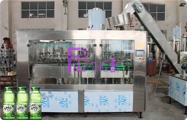 20000BPH Aloe πολτού χυμού γεμίζοντας μηχανών γεμίζοντας γραμμή 3 ποτών γυαλιού ενωμένη με διοξείδιο του άνθρακα μπουκάλι σε 1