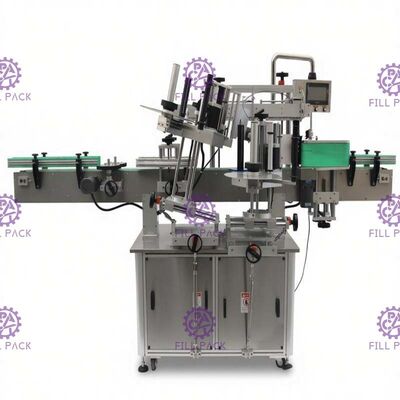 Πλαισιωμένη διπλάσιο μηχανή μαρκαρίσματος αυτοκόλλητων ετικεττών για την ακρίβεια μπουκαλιών μπύρας γυαλιού +/- 1mm