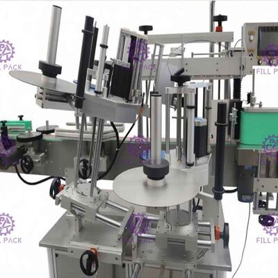 Πλαισιωμένη διπλάσιο μηχανή μαρκαρίσματος αυτοκόλλητων ετικεττών για την ακρίβεια μπουκαλιών μπύρας γυαλιού +/- 1mm