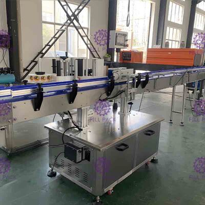 1800bph ενιαία δευτερεύουσα συγκολλητική μηχανή μαρκαρίσματος για το μικρό στρογγυλό μπουκάλι