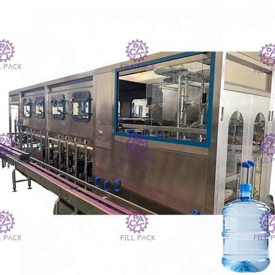 Υλικό πληρώσεως εγκαταστάσεις 450 BPH νερού βαρελιών μηχανών πλήρωσης νερού 5 γαλονιού για το νερό Minear