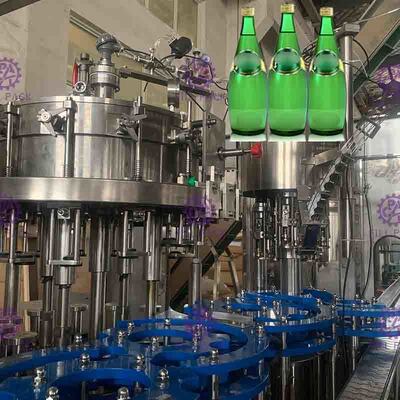 12000BPH υγρός έλεγχος PLC κυλίνδρων τύπων δαχτυλιδιών γεμίζοντας μηχανών μπουκαλιών