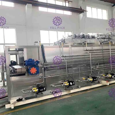 Εμφιαλωμένη Pasteurizer χυμού μηχανών συσκευασίας μπουκαλιών κινητή ανακύκλωση με τα ακροφύσια ψεκασμού