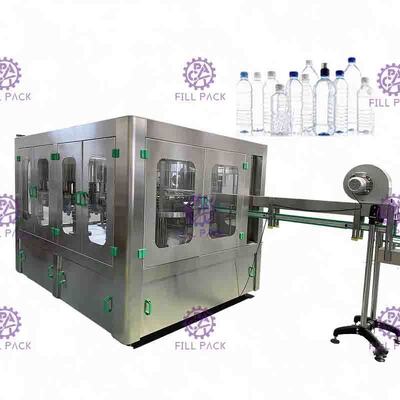 Έλεγχος 3 PLC σε 1 μηχανή πλήρωσης νερού SUS304 με την κεφαλή κοχλίου
