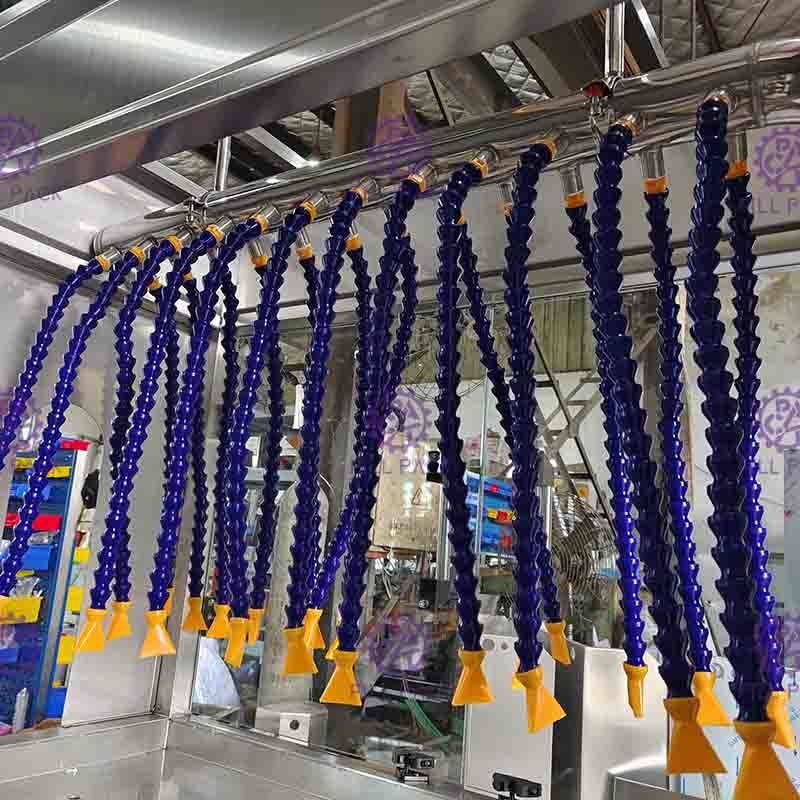 7.5kw στεγνωτήρας χτυπήματος μπουκαλιών απόδειξης σκόνης για την αφαίρεση της υγρασίας μπουκαλιών της γραμμής επεξεργασίας μη αλκοολούχων ποτών