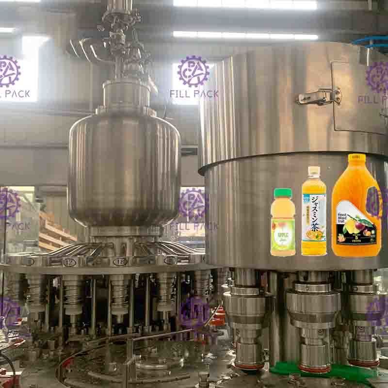 Monoblock 3 σε 1 καυτή μηχανή πλήρωσης κατάλληλη για την εμφιάλωση χυμού